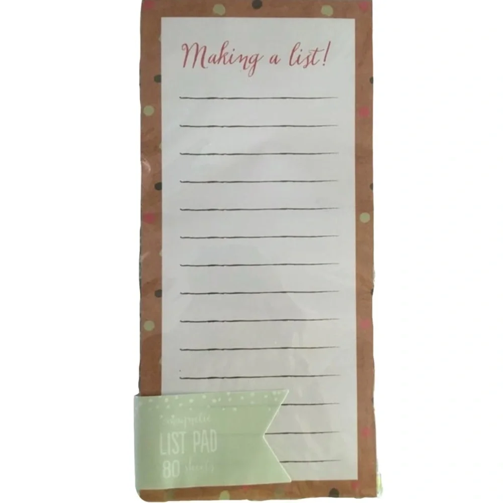 Christmas Dots Stationery List Pad Sticky Notes Set Red Green Black Grid Kraft